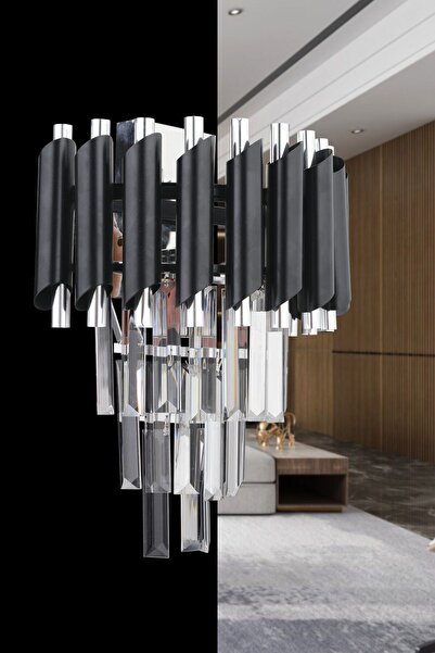 İstanbul Avize Luna Tekli Gümüş Aplik