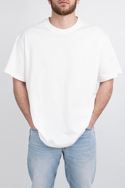 Vauva Μπλουζάκι με φαρδιά μονόχρωμη λαιμόκοψη Unisex Basic μονόχρωμο κοντομάνικο μπλουζάκι