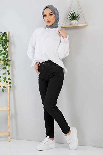 Tesettür Dünyası Μαύρο τζιν παντελόνι Tsd211243 Μαύρο