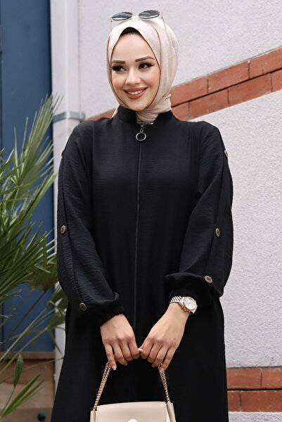 Tesettür Dünyası Ένα πτυχωτό μπράτσο και κουμπιά με λεπτομέρειες - TSD240501