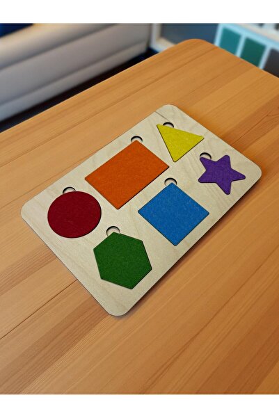 Mind of Toys لغز الأشكال المغطاة باللباد، لغز خشبي للتركيب، لغز تعليمي ملون، ...