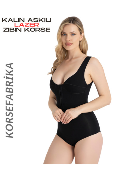 korsefabrika trend mood store Thick Strap Laser Recovery Snap Fastener Badi Corset