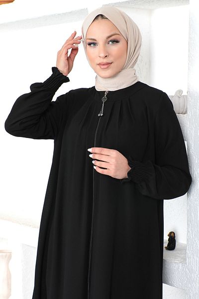 Tesettür Dünyası Ρόμπα Hijab Abaya Tsd230336 Μαύρο