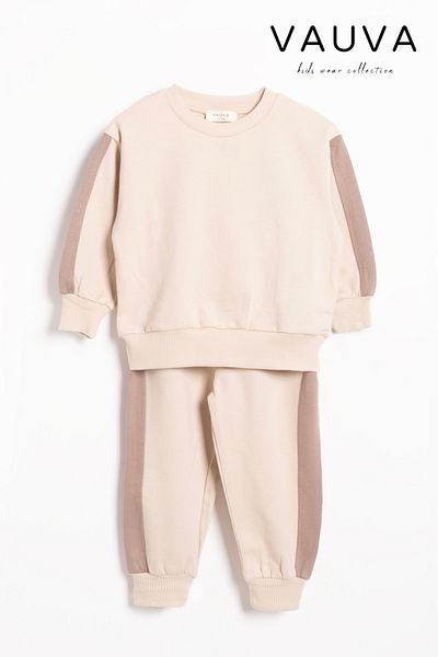 Vauva Basic Stripe Detailed Sweatshirt Set Girl Boy Set