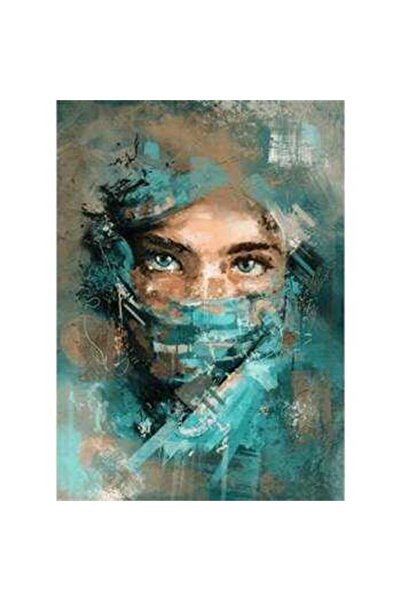 Pastelya Sayılarla Boyama Seti Çerçeveli Kasnaklı Gizemli Güzel 40x50