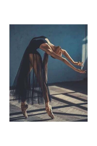 Genel Markalar Siyah Balerin Sayılarla Boyama Seti Çerçeveli Kasnaklı 2