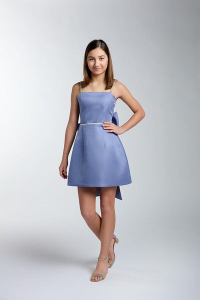Mutlu City Fete/Tineret Rochie de seară scurtă, cu design nou, din țesătură strălucitoare, mucegai complet 5506