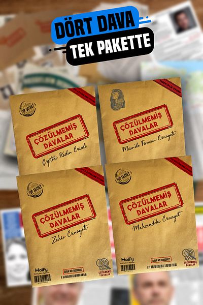 çözülmemiş davalar Fabulous Four Killers Kim Detective Game Case-Solving Game Murder Game Detective Game Box Game