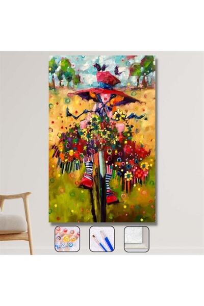 kendinyaphobi Sayılarla Boyama Seti Kasnaklı Renkli Cadı 50 X 65 Cm