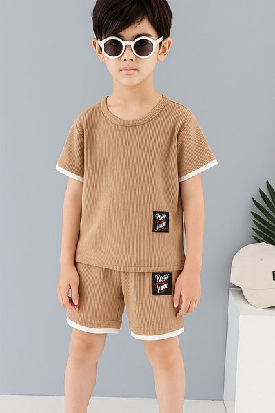 MAXI DRY Children's Shorts Bottom Top Set, Waffle Fabric 100% Cotton 3-10 Years