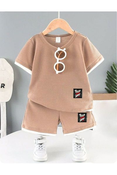 MAXI DRY Children's Shorts Bottom Top Set, Waffle Fabric 100% Cotton 3-10 Years