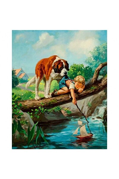 Pastelya Sayılarla Boyama Seti Çerçeveli Kasnaklı Pazar Kır Gezisi  50 x 65 cm