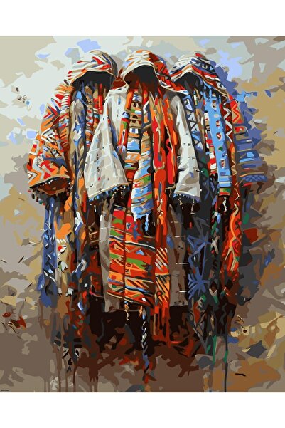 Pastelya Sayılarla Boyama Seti Çerçeveli Kasnaklı 3 Ruh 40x50