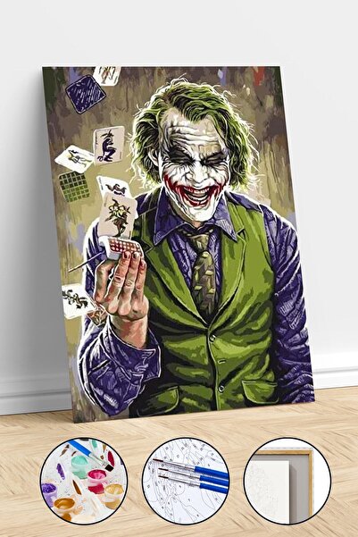 kendinyaphobi Joker Sayılarla Boyama Seti Çerçeveli Kasnaklı 40 x 50 cm