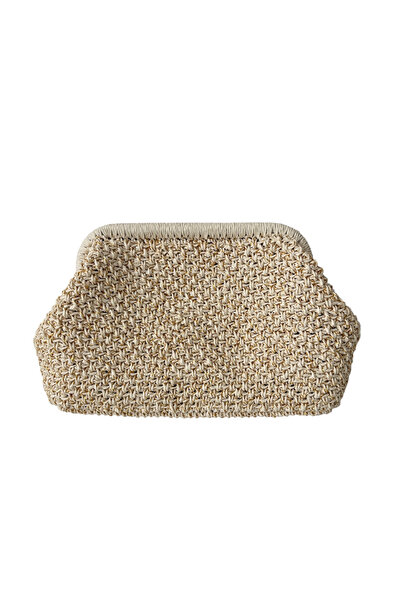 CEYBAG Kadın Simli Örgü Küçük Clutch / El Çantası