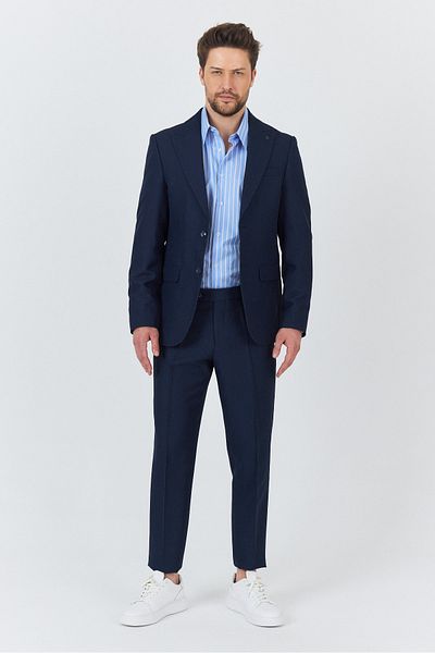 Frappoli Alfredo Men's Navy-Navy Spring-Summer Slim Fit 2-Piece Suit