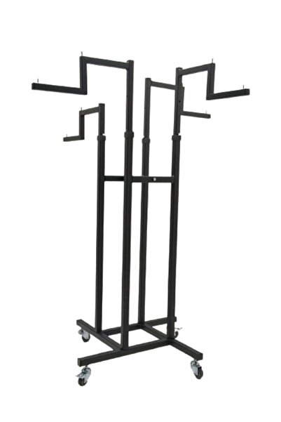 Akkaya Dekorasyon 4 Kollu Tekerlekli Ahtapot Stant, Ayarlanabilir Elbise Askı...