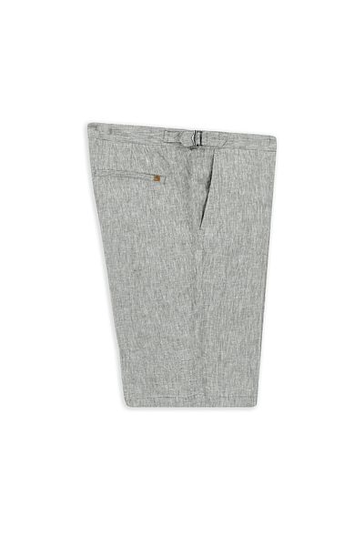 Kiğılı Relax Fit Relaxed Cut Buckle Linen Bermuda Shorts