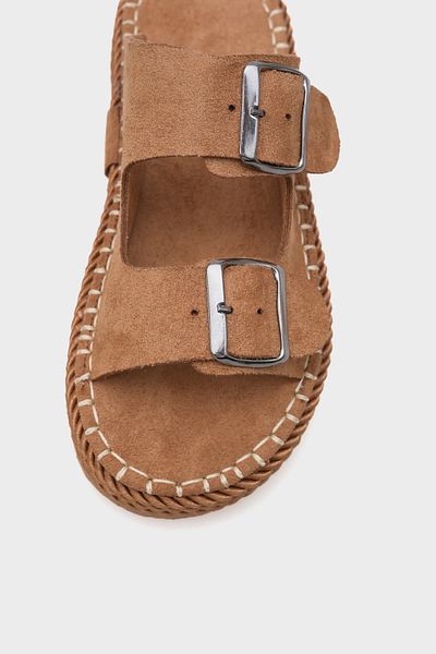 Capone Outfitters Γυναικεία σανδάλια φορτηγού διπλό ριγέ