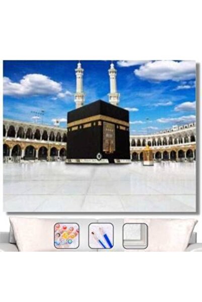 Pastelya Sayılarla Boyama Seti Çerçeveli Kasnaklı Kabe 40 x 50 Cm