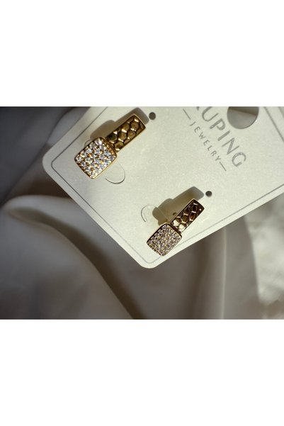 LUSORA ACCESORY Xupıng Luxury Look Stone Earrings-Modern And Elegant Style
