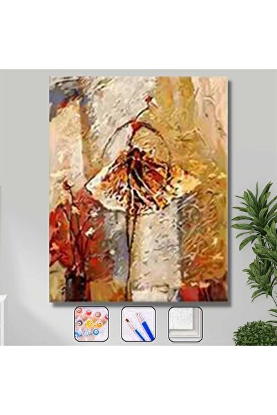 Pastelya Sayılarla Boyama Seti Çerçeveli Kasnaklı Çöl Dansı 1 60 x 75 cm