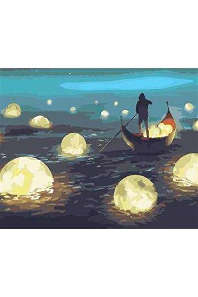 Pastelya Sayılarla Boyama Seti Çerçeveli Kasnaklı Denizdeki İlham Sayılarla B...