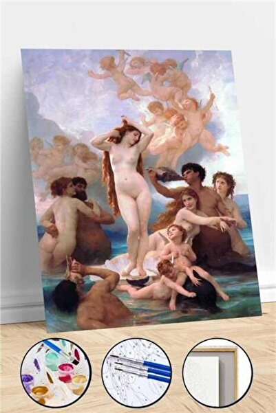 kendinyaphobi Sayılarla Boyama Seti Çerçeveli Kasnaklı Melekler 40x50cm