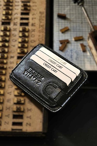 VANİLLA COLLECTİON Θήκη κάρτας από γνήσιο δέρμα Super Thin Belted Model Wallet Portfolio