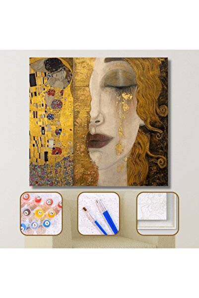 Pastelya Sayılarla Boyama Seti Çerçeveli Kasnaklı G.K İki Eser 40 x 50 Cm