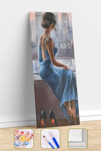 Pastelya Sayılarla Boyama Seti Çerçeveli Kasnaklı Balo Gecesi 40 x 50 Cm