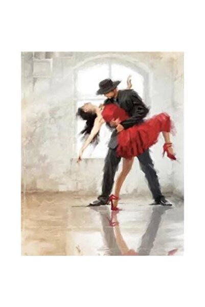 Pastelya Sayılarla Boyama Seti Çerçeveli Kasnaklı Tango 60 x 75 cm
