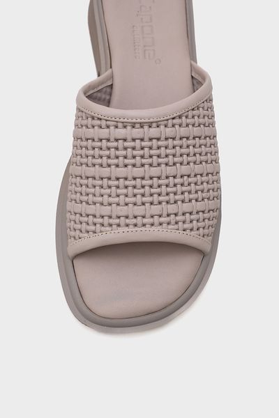Capone Outfitters Cori Genuine Leather Short Heeled Comfort Single Strap Women's Slippers