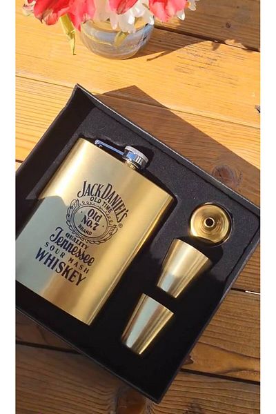 farist Water Bottle Set Jack Daniel Stainless Steel Pocket Icki Flask