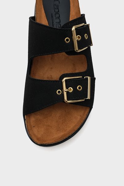 Capone Outfitters Margy Wedge Heeled Double Buckle Women's Comfort Slippers