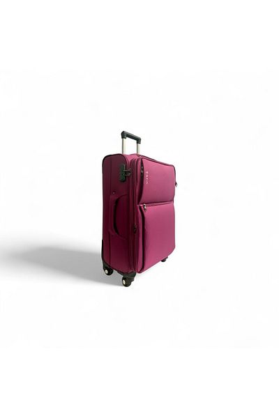 Rorik Troler textil, 70 L, M 69x43x25 cm, roți 360°, valiză cu mâner telescopic, violet