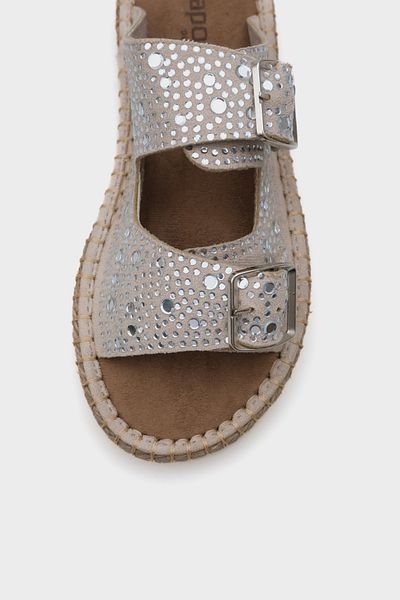 Capone Outfitters Γυναικείες παντόφλες εσπαντρίγιας Caitlin με διπλό ριγέ πέτρα