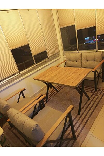 GÜL KONSEPT 2-1-1 MASALI(AÇIK GRİ)BAHÇE VE BALKON TAKIMLARI