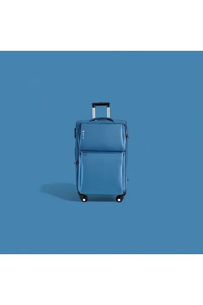 Rorik Troler textil, 35 L, S 55x37x20 cm, roți 360°, valiză cu mâner telescopic, albastru deschis