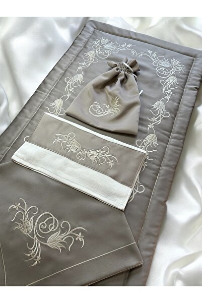 Mariabella Home Collection Maraş İşi Seccade Havlu Bohça Terlik Kesesi 4 Parç...