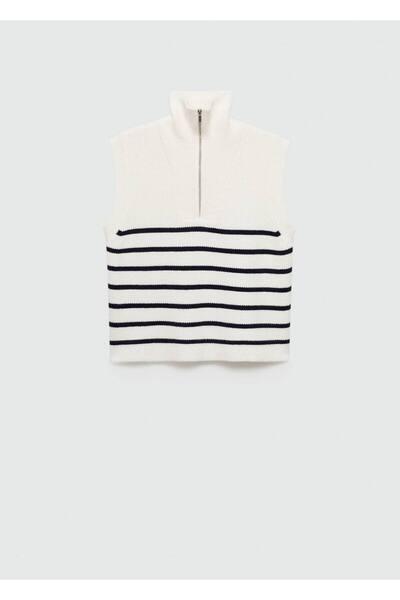 MANGO Woman Triko fermuarlı yelek