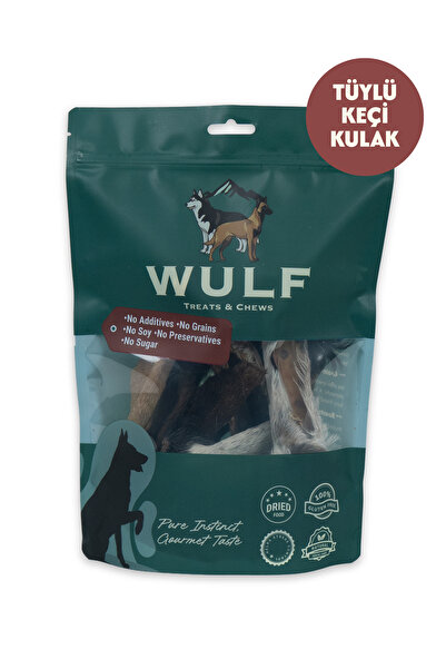 WULF Tüylü Keçi Kulak %100 Doğal Köpek Ödül Maması 100 gram