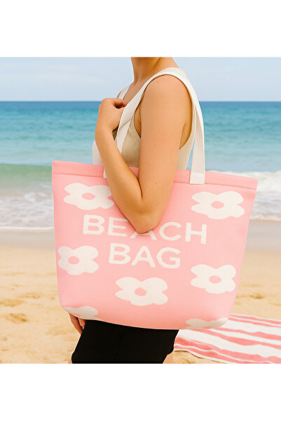 Sebir Moda Τσάντα παραλίας με μοτίβο λουλουδιών