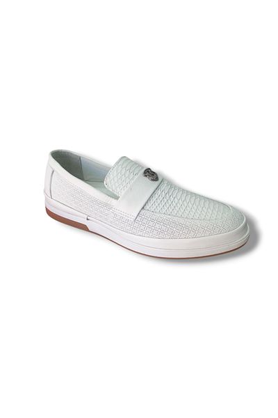 Growish Ge0165 Genuine Leather Laser B Embroidered Summer Thermoactive Sole Men's Loafer Shoes
