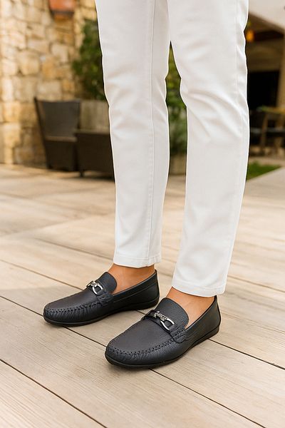 Growish Ge0189 Genuine Leather Flexible Soft Leather Mythological Women's Buckled Men's Loafer Ballet Shoes