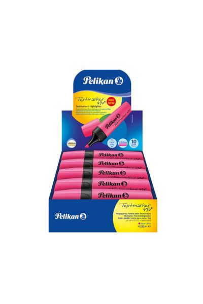 Pelikan 490 Fosforlu Kalem 10'lu Kutu - Pembe