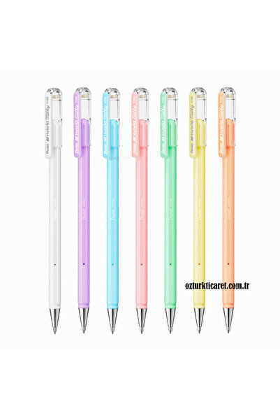 Pentel Hybrid Milky 0.8mm 7'li Pastel Jel Kalem Set