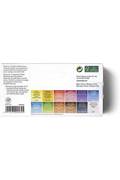 Winsor Newton Cotman Field Box (Kır Tipi) 12'li Suluboya Yarım Tablet
