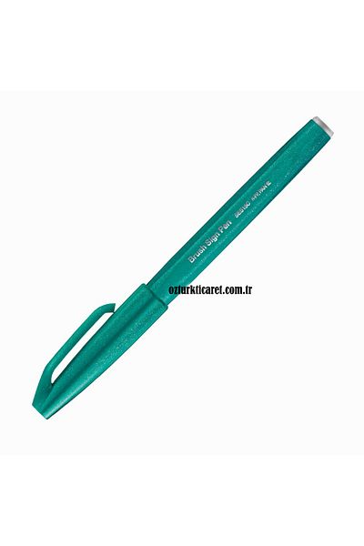 Pentel قلم توقيع بالفرشاة، لون أخضر فيروزي