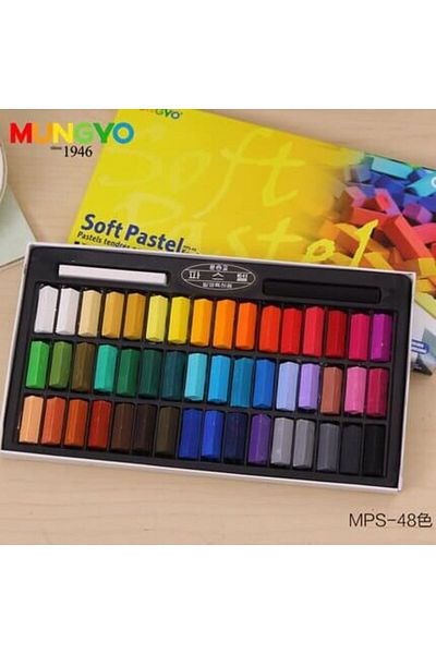 Mungyo 48 Pieces Half Size Powder Pastel (SOFT PASTEL) Set.mps-48